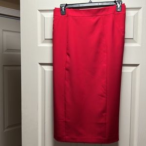 Red worthington lined pencil skirt with back split NWT size 24w